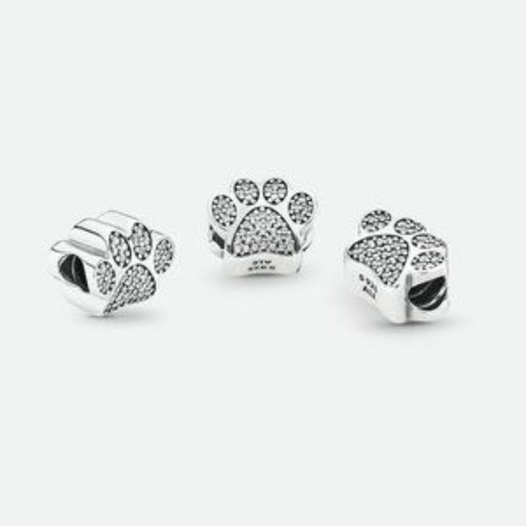 Pandora Sparkling Paw Print Charm - Picture 6 of 6